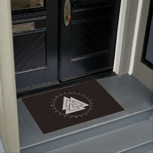 Paillasson Portes de runes Cercle de noix de caillou