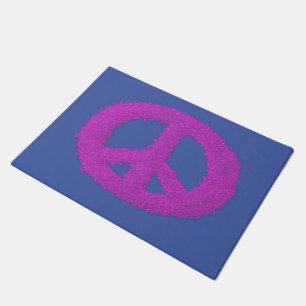 Paillasson Portes des signes de paix violets