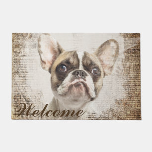 Paillasson Portrait de cru de bouledogue français