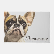 Portrait peint de bouledogue français