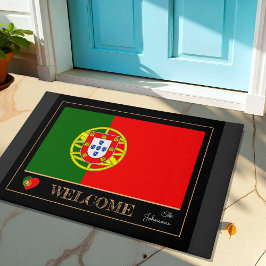 Paillasson Portugal House mat, Drapeau portugais Bienvenue