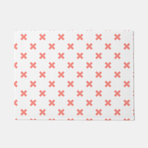 Paillasson Poser les points de croix sur blanc