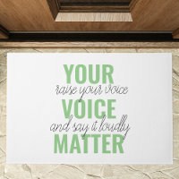 Positive Green Your Voice Matter Motivation Citati
