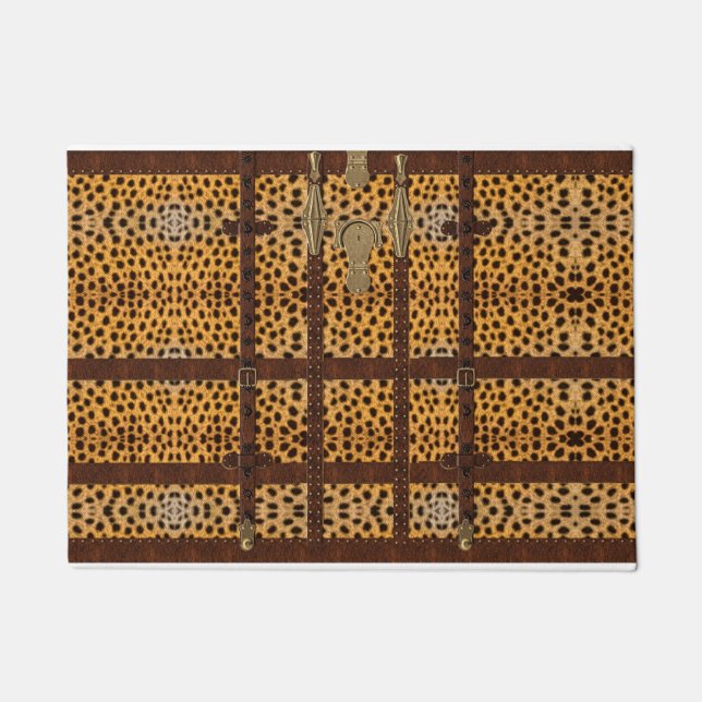 Paillasson Poster de animal Vintage de Cheetah Tribal (Devant)