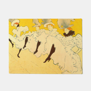 Paillasson Poster de la fille dansante Jaune Toulouse Lautrec