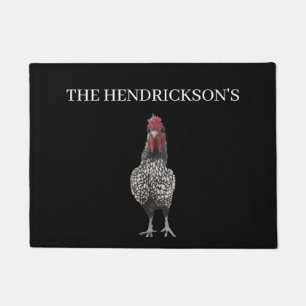 Paillasson Poule personnalisée drôle de ferme de pays