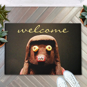 Paillasson Poupée Kachina Photo Script de Bienvenue Mignon Fa