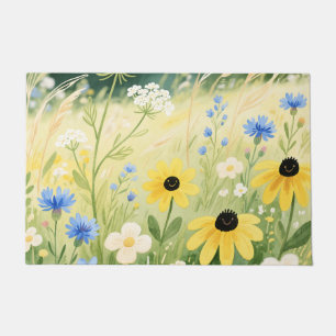 Paillasson Prairie de fleurs sauvages fantaisiste