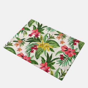 Paillasson Prettiment Hibiscus motif floral