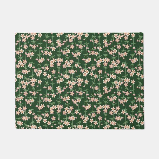 Paillasson Printemps de verdure Nature Florale Cerise fleurs (Devant)