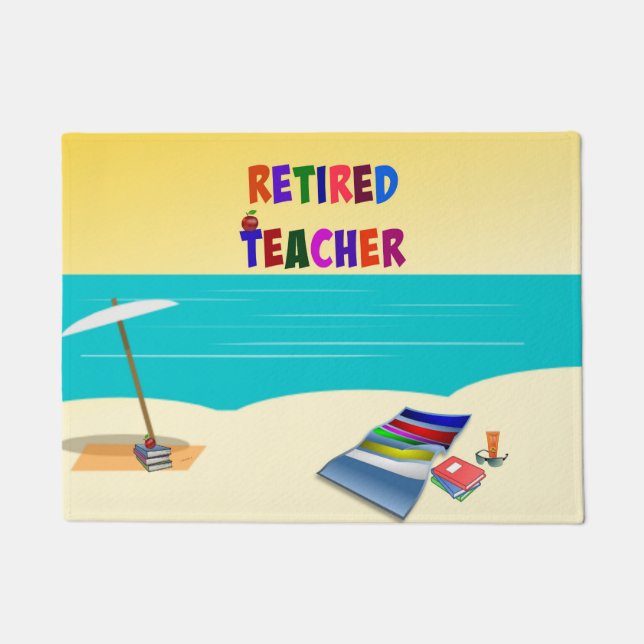 Paillasson Professeur retraité - À la plage (Devant)