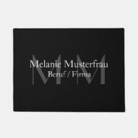 Professionelle schwarze Monogramm Fussmatte