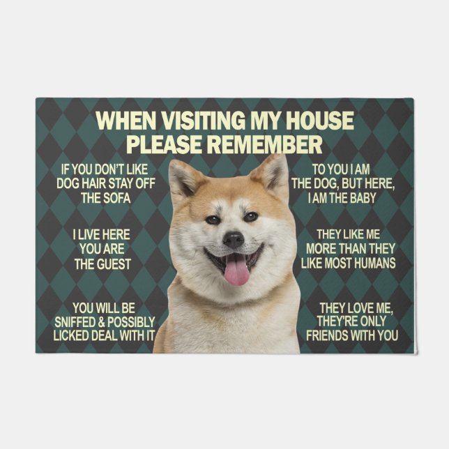 Paillasson Propriétaire de chien Nouveau cadeau de maison, Bi (Devant)