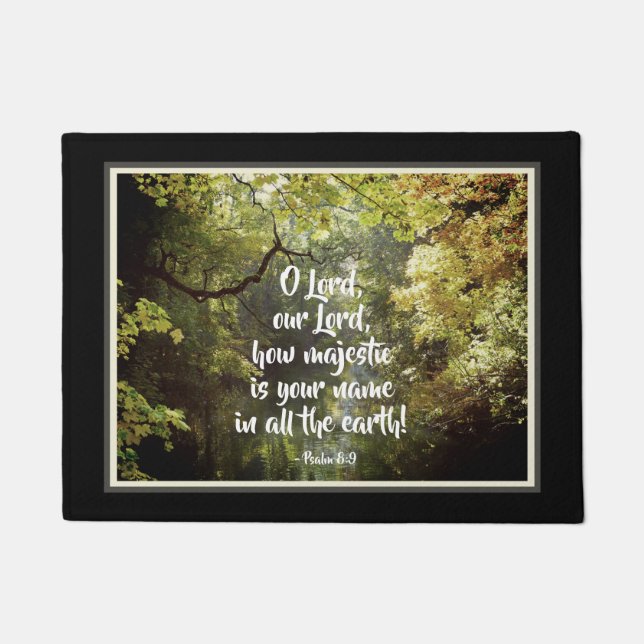 Paillasson Psaume 8:9 Ô Seigneur, Comment Majestic est votre  (Devant)