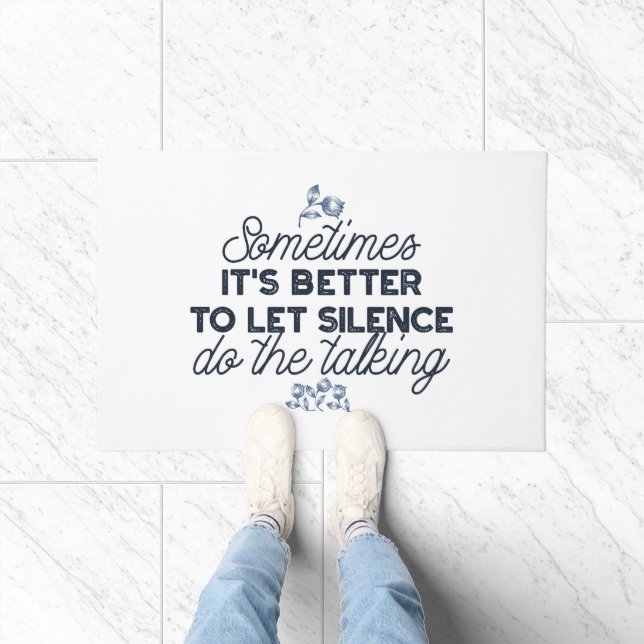 Paillasson Puissance du silence - Citation inspirante (Intérieur)