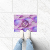 Purple Mandala Monogramme Namaste Élégant
