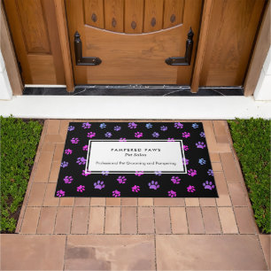 Paillasson Purple Pink Blue Empreintes de pattes Professionne