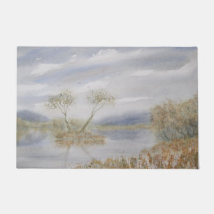Paillasson Quarreling Trees Island Aquarelle Paysage