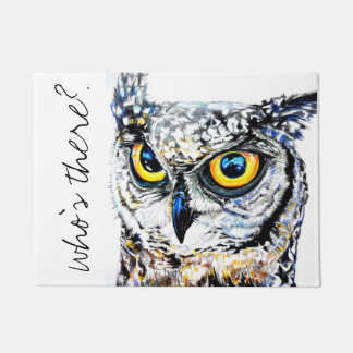 Paillasson Qui est là ? hibou