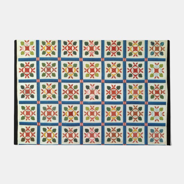 Paillasson Quilt d'amitié feuille d'hickory (Devant)