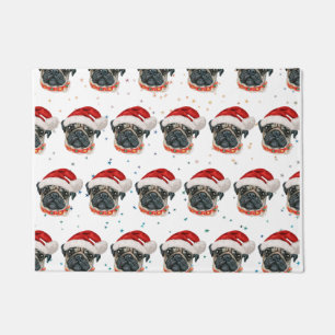 Paillasson Race de chien Pug Étoiles de Noël