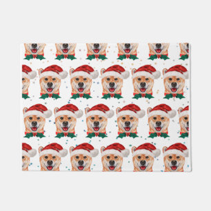 Paillasson Race de chien Shiba Inu Étoiles de Noël