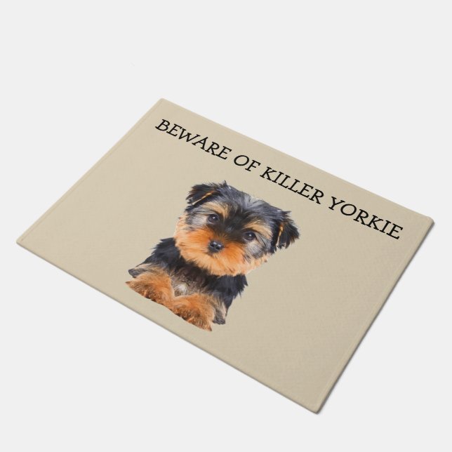 Paillasson Race drôle de Chien Yorkie (Incliné)