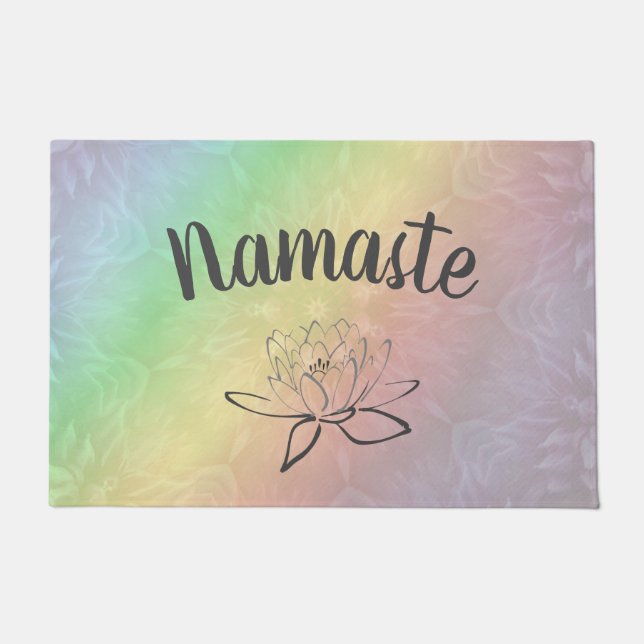 Paillasson Rainbow pastel Namaste (Devant)