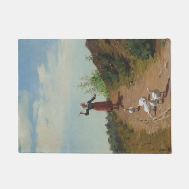 Paillasson Ramener le troupeau d'oies (par Paul Peel) (Devant)