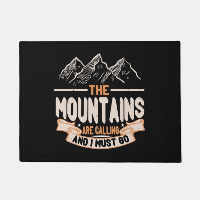 Paillasson Randonnée - Les Montagnes Appelent (Devant)