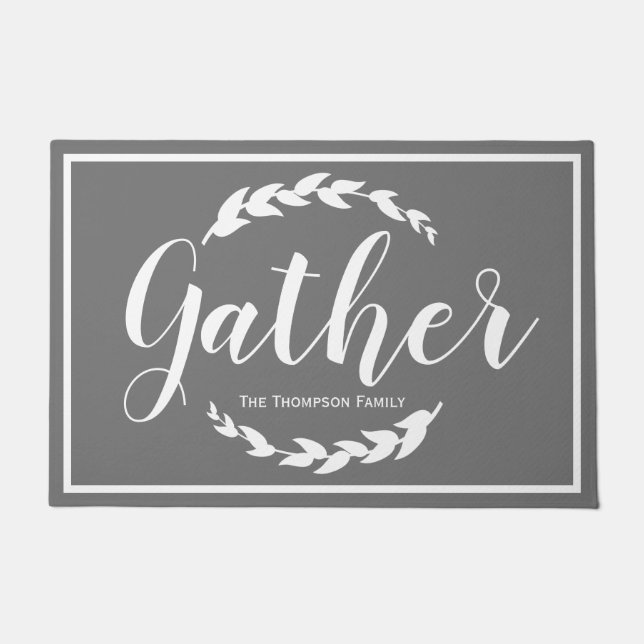 Paillasson Rassembler les Laurels et les Grey | Nom de famill (Devant)