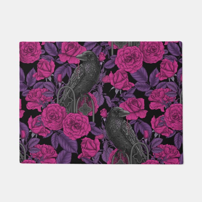 Paillasson Ravins et roses roses roses (Devant)