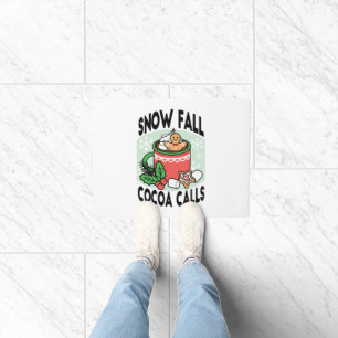 Paillasson Réchauffez-vous avec les appels de cacao de neige 