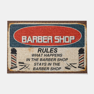 Paillasson Règles de magasin de coiffure personnalisées - Mat