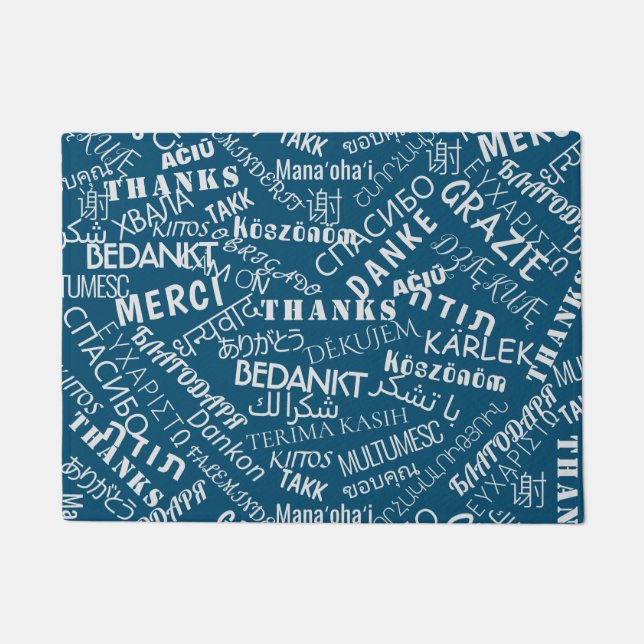 Paillasson Remerciements! - Multi Language - International Wo (Devant)