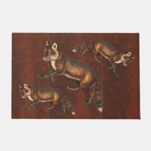 Paillasson Renard victorien Vintage