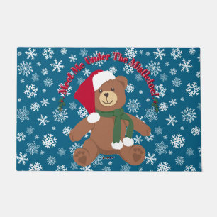 Paillasson Rencontrez-Moi Sous Le Mistletoe ! Ours en peluche