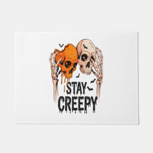 Paillasson Restez Créepy PNG, Crâne Rétro Halloween