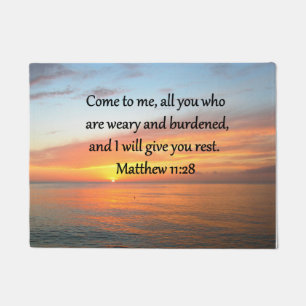 PAILLASSON RETIRER MATTHEW 11:28 SCRIPTURE VERSE SLEVER