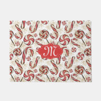 Retro Festive mignonne Sucre de canne rouge Motif