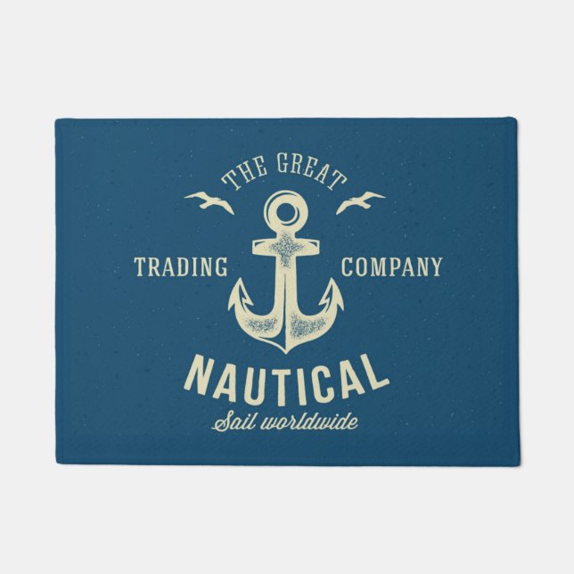 Paillasson Rétro logo nautique (Devant)