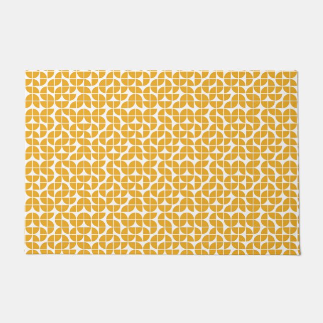 Paillasson Retro Mid Century moderne Jaune (Devant)