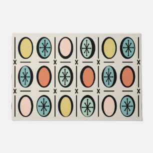 Paillasson Retro Vintage Fabriqué Motif Pastels