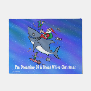Paillasson Rêver D'Un Grand Requin Blanc Drôle Noël
