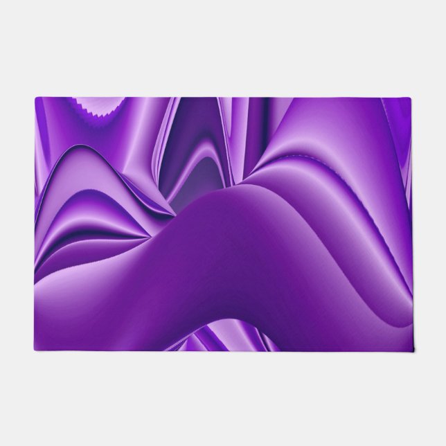 Paillasson Rêves arc-en-ciel à fleurs violettes (Devant)