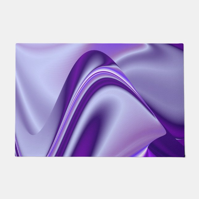 Paillasson Rêves arc-en-ciel à fleurs violettes (Devant)