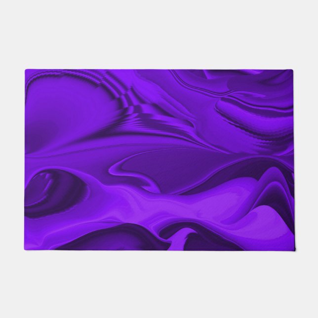 Paillasson Rêves arc-en-ciel à fleurs violettes (Devant)