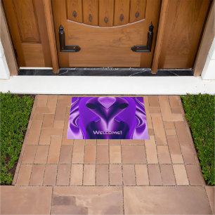 Paillasson Rêves arc-en-ciel violet 3D, Alien
