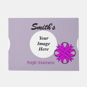Paillasson Ribbon Clover violet Modèle par Kenneth Yoncich