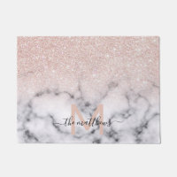 Rose brillant Parties scintillant or Marbre Ombre